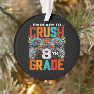 8th Grade Level Unlocked Game On Back To School  Ornament