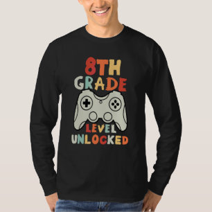 8th Grade Level Unlocked Gamer First Day Of School T-Shirt