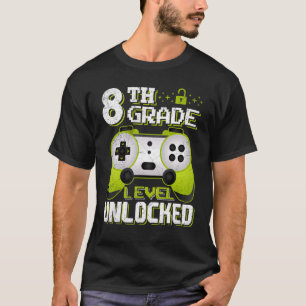 8th Grade Level Unlocked Video Game Back To School T-Shirt