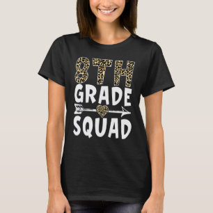8th Grade Squad Leopard Eighth Grade Teacher Stude T-Shirt