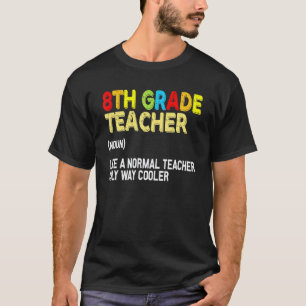 8th Grade Teacher Definition  Back To School First T-Shirt