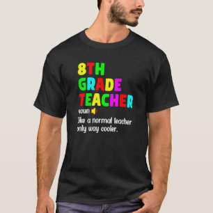 8th Grade Teacher Definition Happy First Day Of Sc T-Shirt