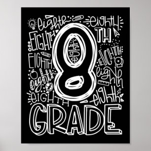 8th Grade Typography Team Eighth Grade Back To Sch Poster