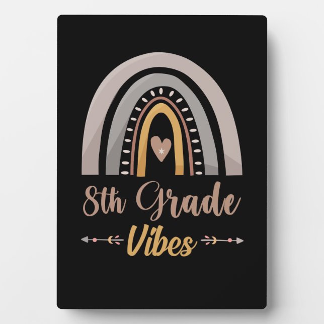 8th Grade Vibe Eighth Grade Back to School Plaque (Front)