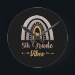 8th Grade Vibe Eighth Grade Back to School Round Clock<br><div class="desc">1</div>