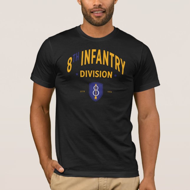 8th Infantry Division - United States Military T-Shirt (Front)