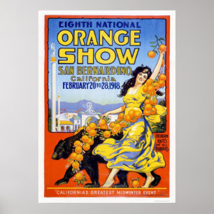 8th National Orange Show 1918 Poster
