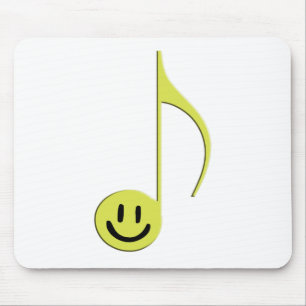 8th Note Face Mouse Pad