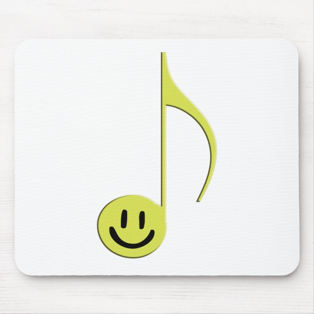 8th Note Face Mouse Pad (Front)