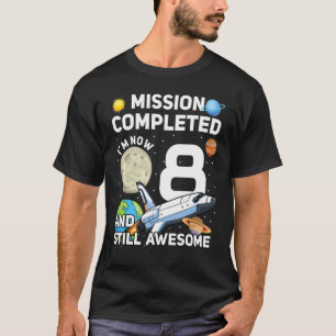 8th Space Birthday Outer Space Birthday Party 8 Ye T-Shirt