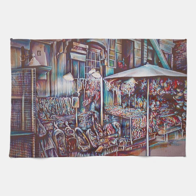 8th Street Rings Tea Towel (Horizontal)