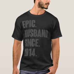 8th Wedding Aniversary gift For Him Epic Husband S T-Shirt