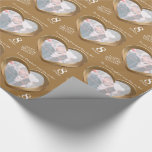 8th wedding anniversary bronze heart photo wrap wrapping paper<br><div class="desc">Wedding anniversary wrapping paper in bronze coloured tones. Personalise this anniversary paper with your own photo and relatives or friends name and anniversary year. Currently reads To our Daughter and Son-in-law Happy Anniversary 8 years. Bronze effect in a heart shape printed graphics 8th Wedding Anniversary wrapping paper ideal to wrap...</div>