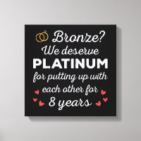 8th Wedding Anniversary I - Bronze Funny Couple