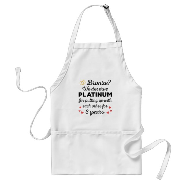 8th Wedding Anniversary I - Bronze Funny Couple Standard Apron (Front)