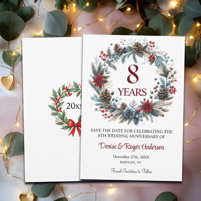 8th Wedding Anniversary Winter Save The Date (Creator Uploaded)