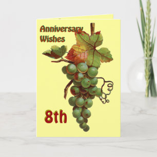 8thAnniversary wishes, customiseable Card