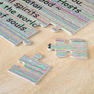 8x10" 110 Piece Saint Michael Prayer Customisable Jigsaw Puzzle