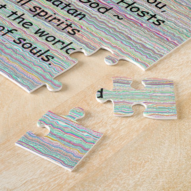 8x10" 110 Piece Saint Michael Prayer Customisable Jigsaw Puzzle (Side)