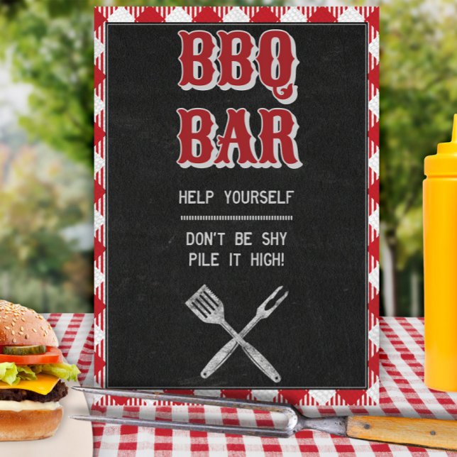 8x10 Backyard BBQ Birthday BBQ Bar Table Sign (Creator Uploaded)