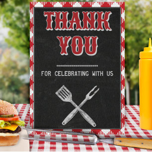 8x10 Backyard BBQ Birthday Thank You Table Sign