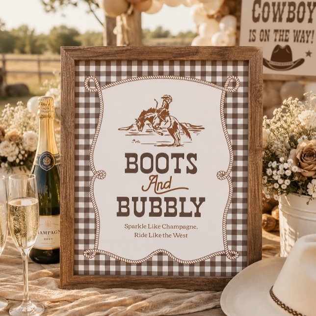 8x10 Boots & Bubbly Sign (Creator Uploaded)