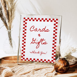 8x10" Cards and Gifts Sign Handwritten Font