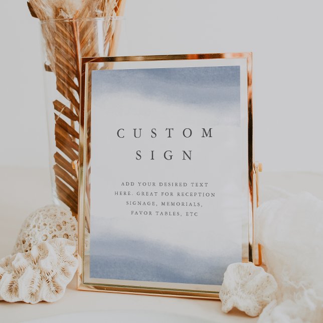8x10 Coastal Watercolor Custom Wedding Sign (Creator Uploaded)