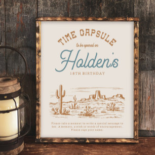 8x10 Cowboy Time Capsule Sign