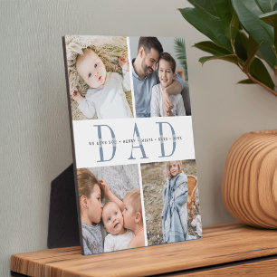 8x10 Custom "Dad" Father's Day Kids Photo Collage Plaque