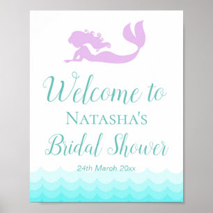 8x10" Custom Mermaid and Waves Sign