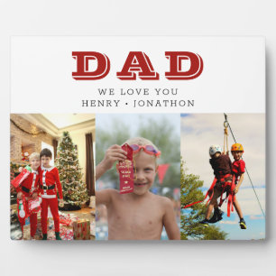 8x10 "Dad" Fathers Day Kids Photo Collage Plaque