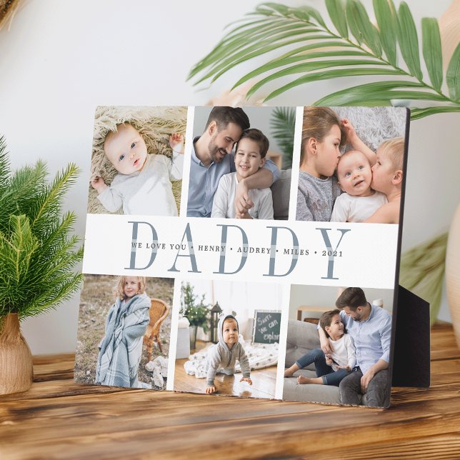 8x10 "Daddy" Fathers Day Kids Photo Collage Plaque (Creator Uploaded)