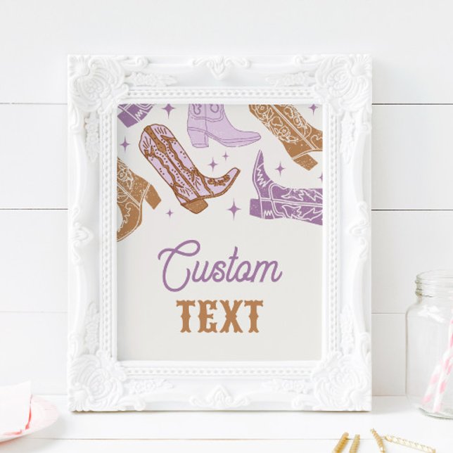 8x10 Editable Purple Western Sign (Creator Uploaded)