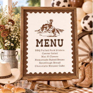 8x10 Editable Rodeo Menu Sign