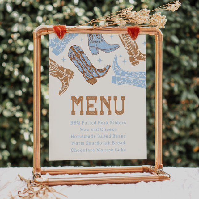 8x10 Editable Western Menu Sign (Creator Uploaded)