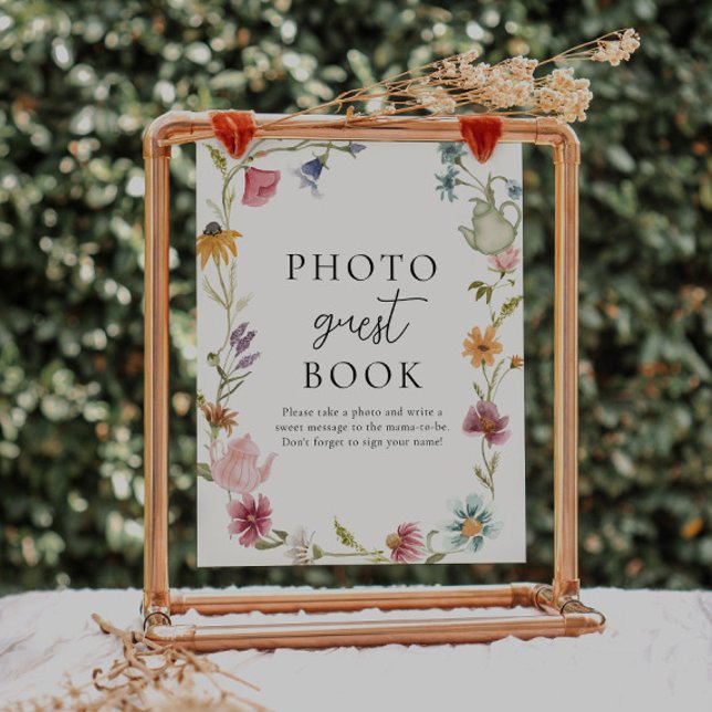 8x10 Floral Tea Guestbook Sign (Creator Uploaded)
