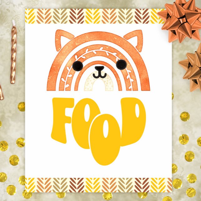 8x10 Food Station Boho Woodland Fox Birthday Poster (Creator Uploaded)