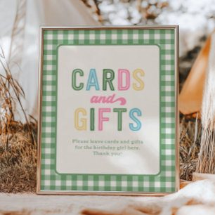 8x10 Girl's Camping Cards and Gifts Sign