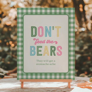 8x10 Girl's Camping Don't Feed the Bears Sign