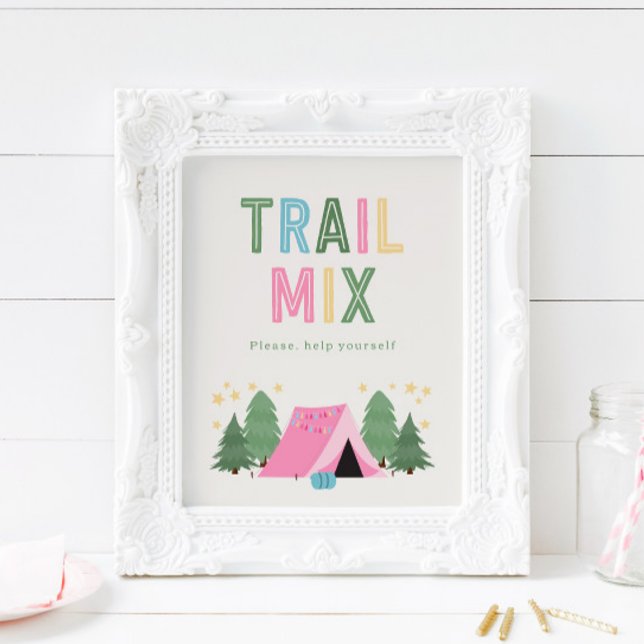 8x10 Girl's Camping Trail Mix Sign (Creator Uploaded)