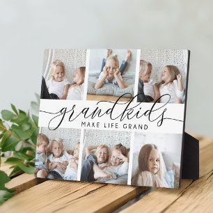 8x10 Grandkids Make Life Grand   Photo Collage Plaque