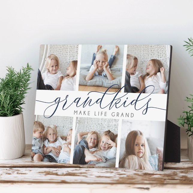 8x10 Grandkids Make Life Grand | Photo Collage Plaque (Creator Uploaded)