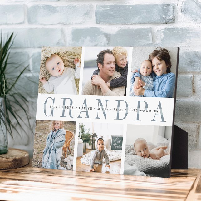 8x10 "Grandpa" Grandchildren Photo Collage Plaque (Creator Uploaded)