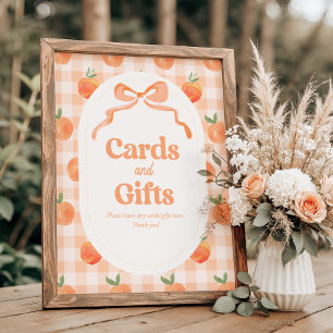 8x10 Inch Peach Cards & Gifts Sign