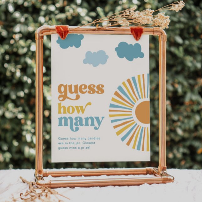 8x10 Inch Sun Guess How Many Game Sign (Creator Uploaded)