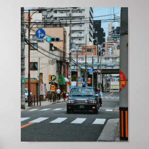 8x10 Osaka Japan Taxi Urban Photo Print