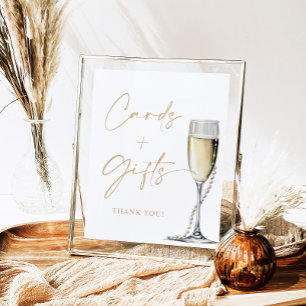 8x10" Pearls And Prosecco Cards and Gifts Sign