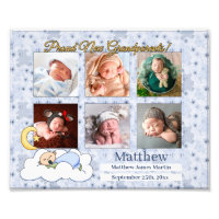 8x10 Proud Grandparents New Baby Boy Photo 6