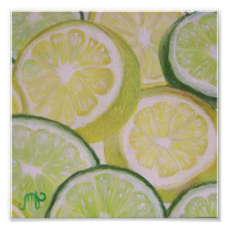 8x8" Photo Print - Lemon and Lime Slices